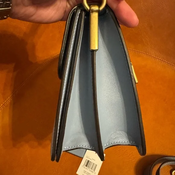 Coach chain tabby shoulder in bluebell and brass. - Picture 7 of 13